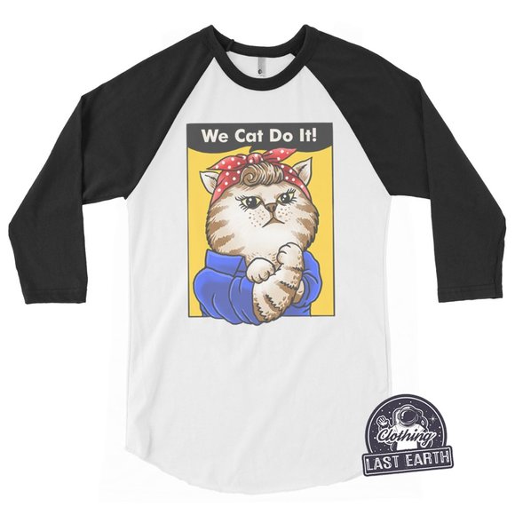 We Cat Do It T-Shirt Funny Cat Shirt Gifts for Her Vintage Graphic Tees - Picture 1 of 4